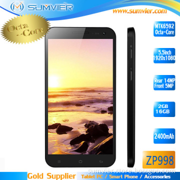 5.5" Full HD Screen Mtk6592t 1.7GHz Octal Core Dual SIM Card Phone (ZP998)
